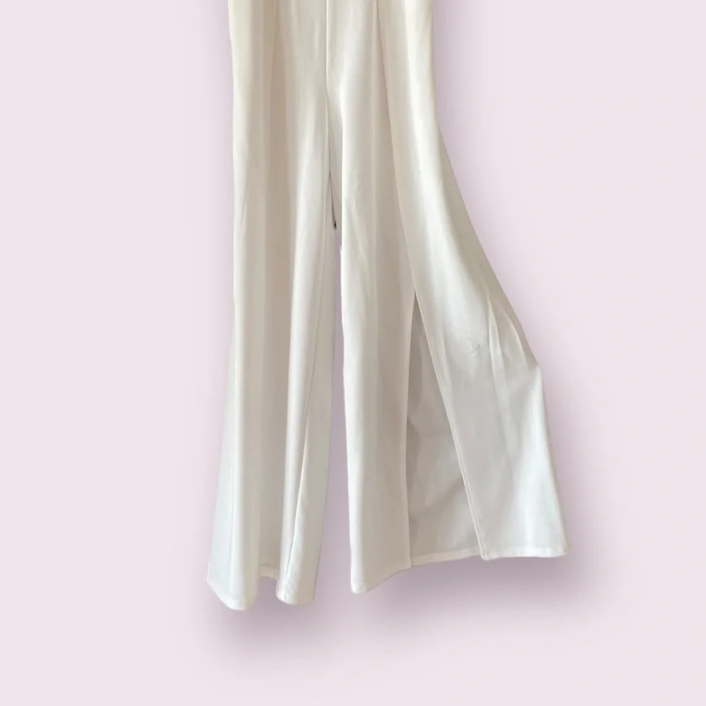 NWT Symphony White Jumpsuit Romper Wedding Shower Bachelorette Party Bridel